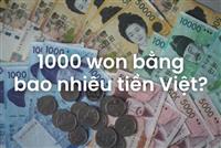 Cập Nhật 1000 Won Bằng Bao Nhiêu Tiền Việt Hàng Ngày