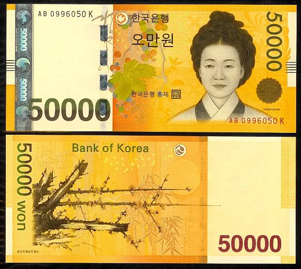 1000 won bằng bao nhiêu tiền Việt