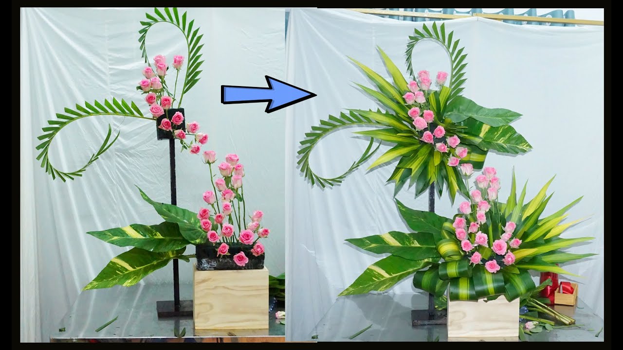 Cắm hoa nghệ thuật 2 tầng